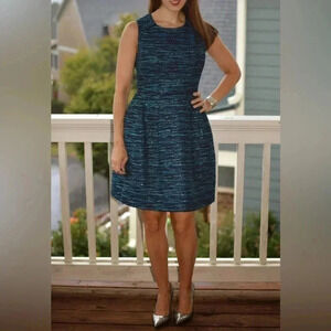 Shoshanna Dress Turquoise Black Sleeveless A Line NWT Women’s Size 2 Pockets